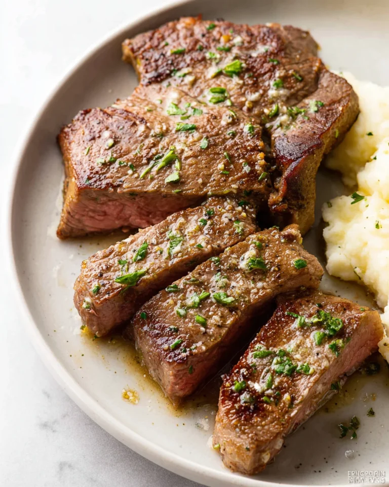 Air Fryer Steak with Garlic Butter Recipe