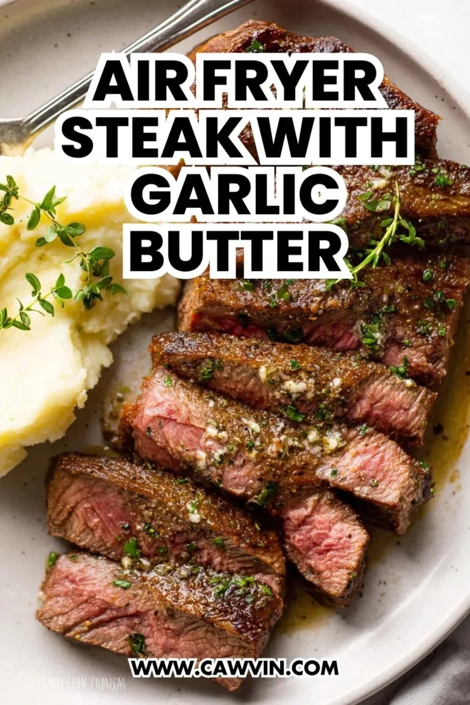 Air Fryer Steak with Garlic Butter - Easy Peasy Recipes