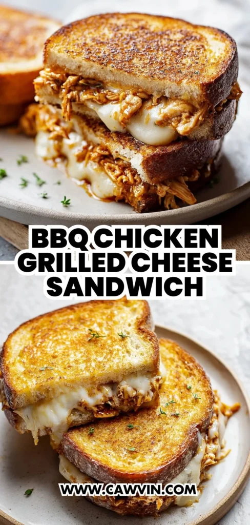 BBQ Chicken Grilled Cheese Sandwich 2 1 - Easy Peasy Recipes