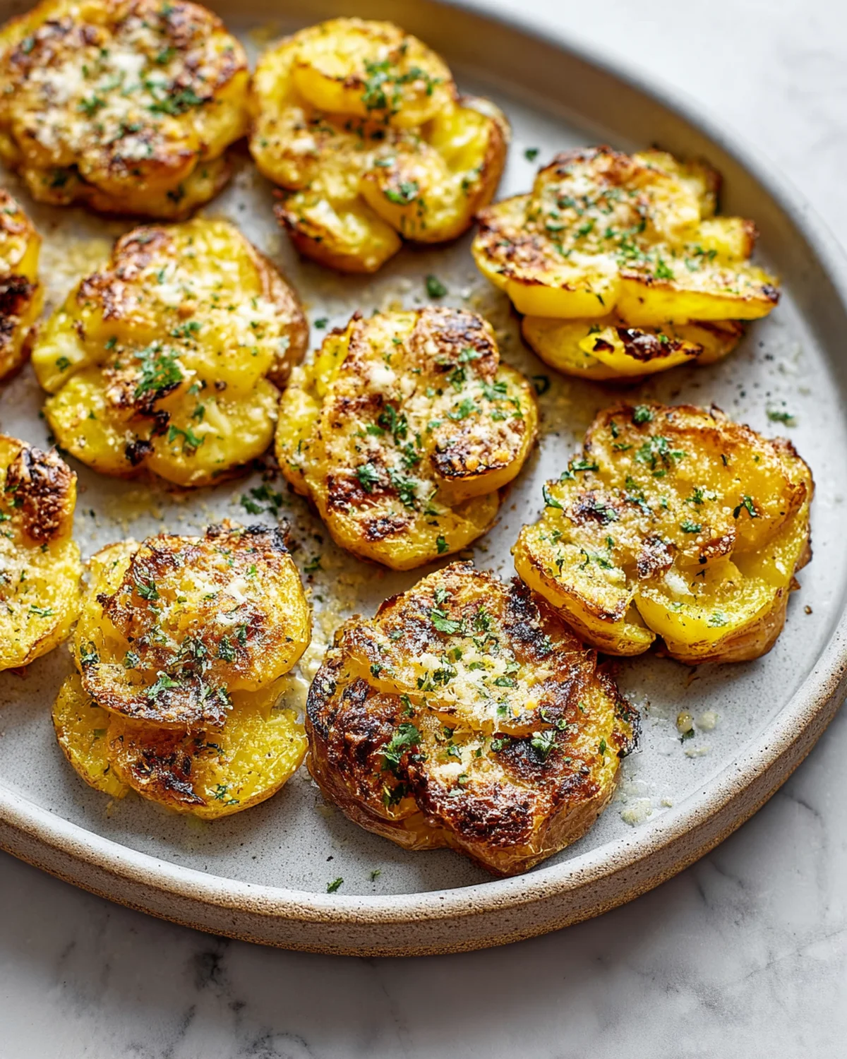 Baked Smashed Potatoes With Garlic and Parmesan - Image 4