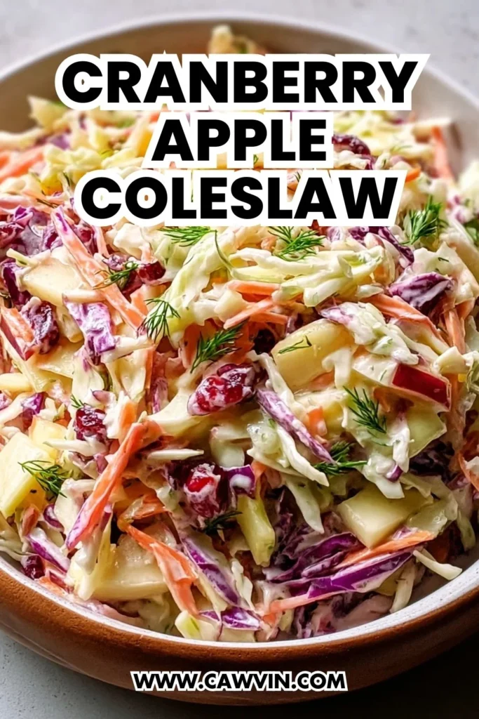 CRANBERRY APPLE COLESLAW - Easy Peasy Recipes