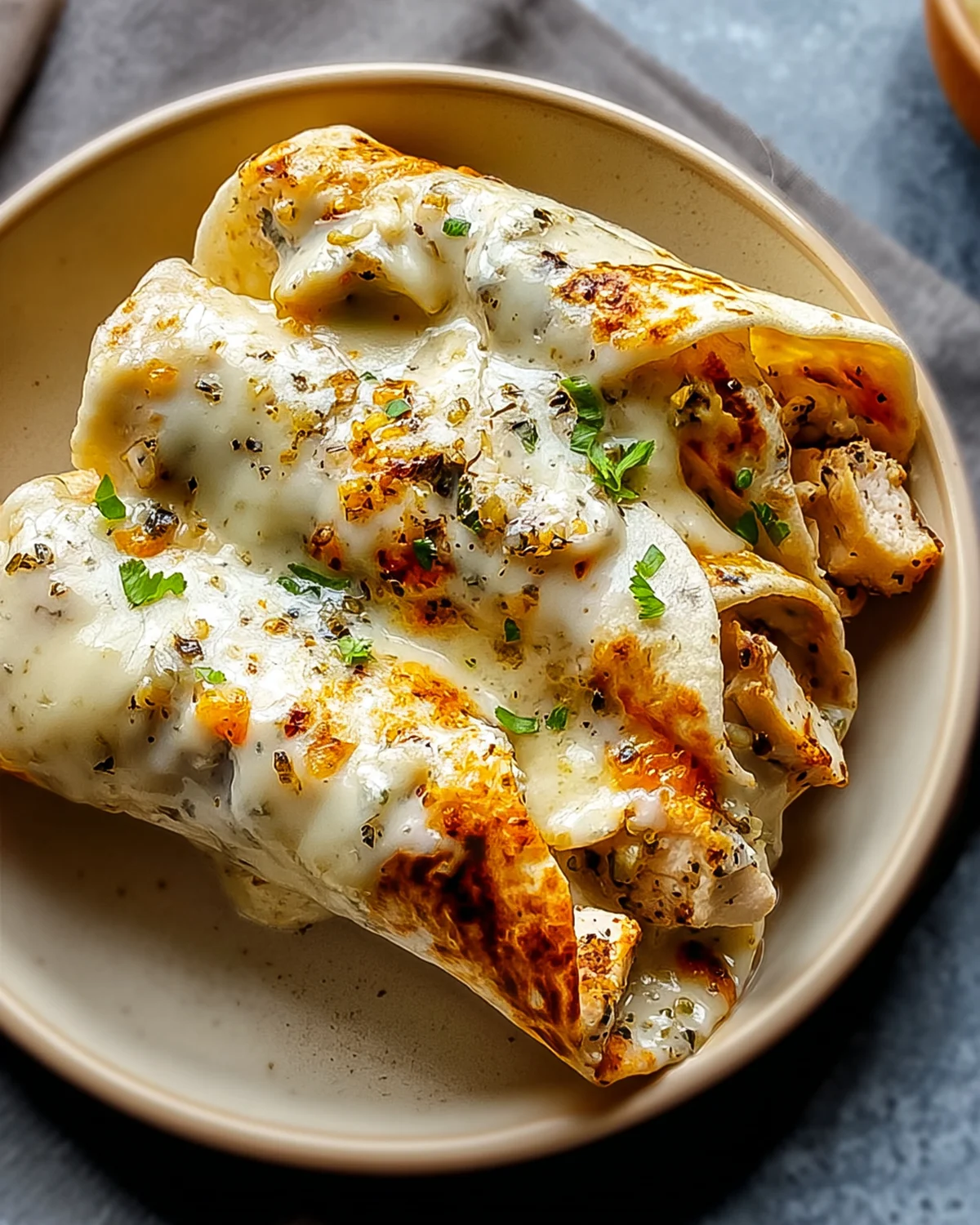 Cheesy Garlic Chicken Wraps - Image 4