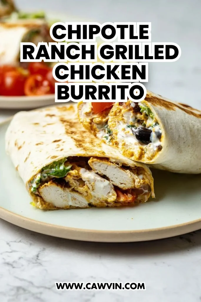 Chipotle Ranch Grilled Chicken Burrito - Easy Peasy Recipes