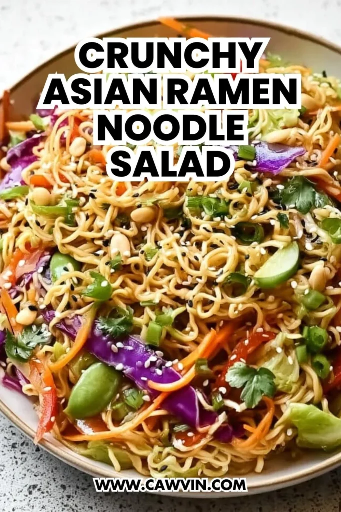 Crunchy Asian Ramen Noodle Salad Recipe - Easy Peasy Recipes