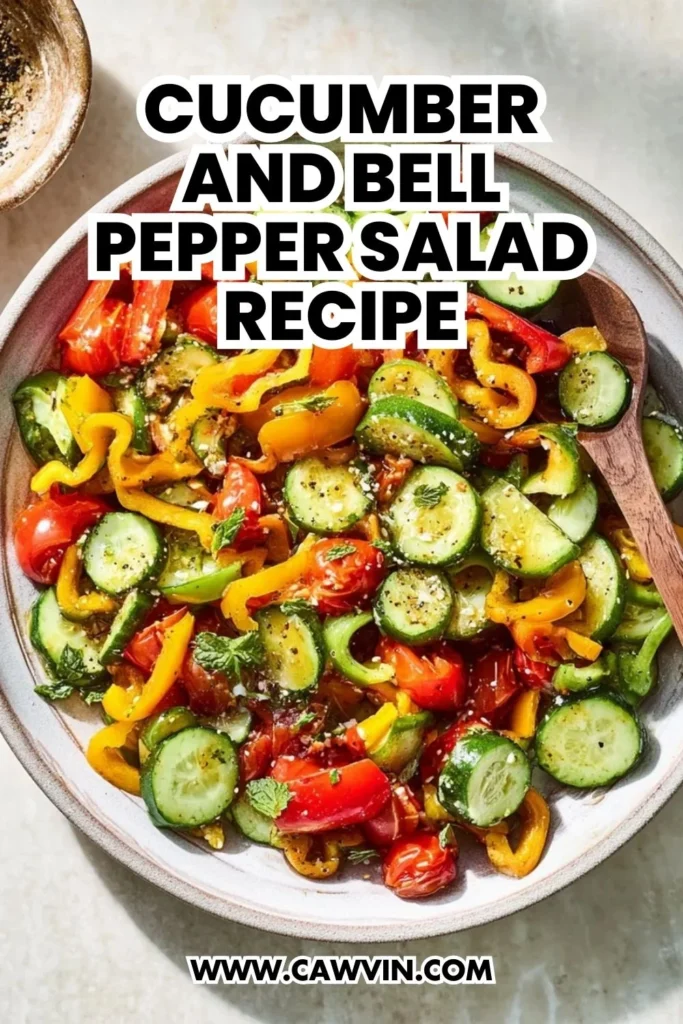 Cucumber and Bell Pepper Salad Recipe - Easy Peasy Recipes
