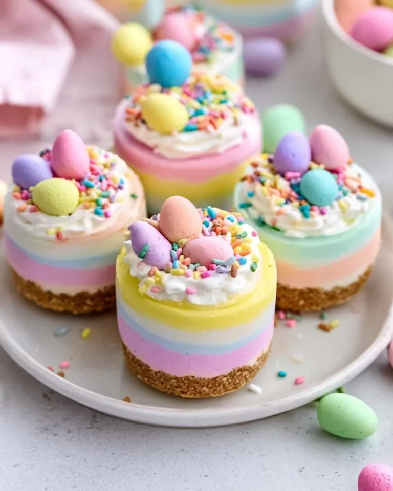 Easter No-Bake Mini Cheesecakes Recipe