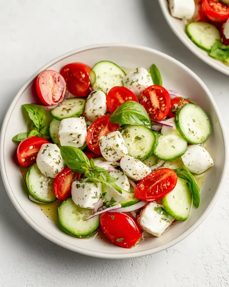 Fresh Cucumber Caprese Salad Recipe