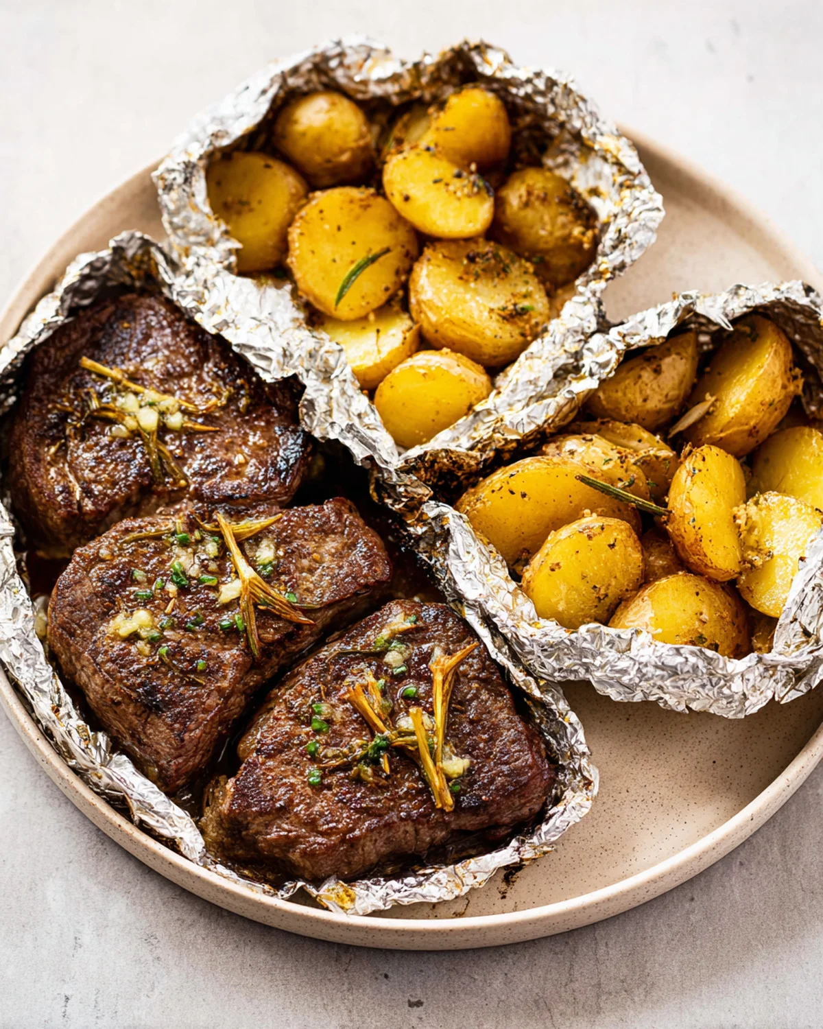 Garlic Butter Steak and Potato Foil Packets - Image 3