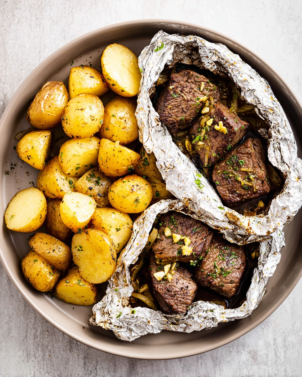 Garlic Butter Steak and Potato Foil Packets - Image 4