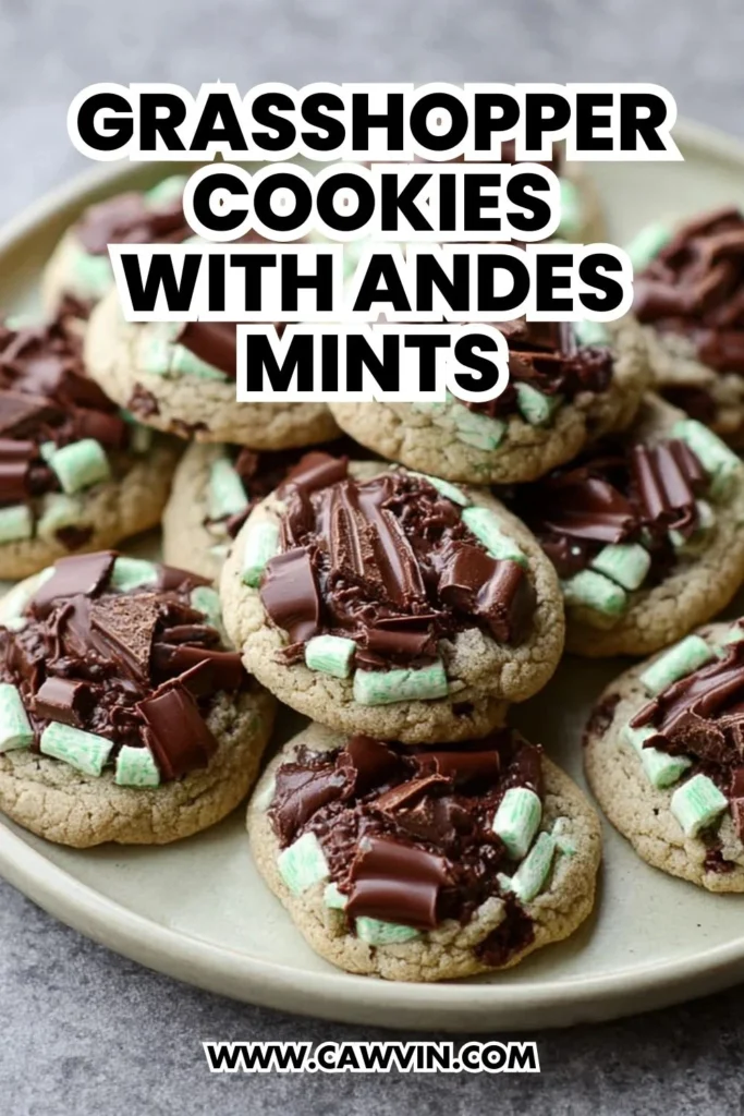 Grasshopper Cookies with Andes Mints - Easy Peasy Recipes