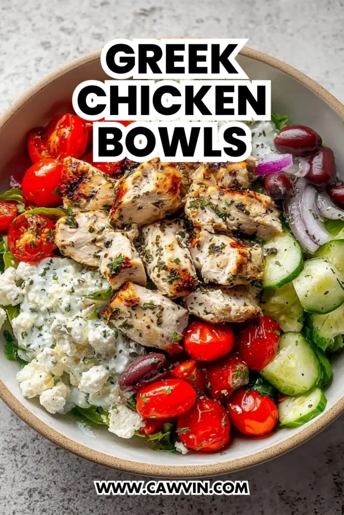 Greek Chicken Bowls - Easy Peasy Recipes