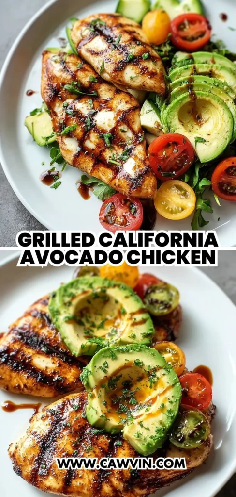 Grilled California Avocado Chicken Recipe 2 1 - Easy Peasy Recipes