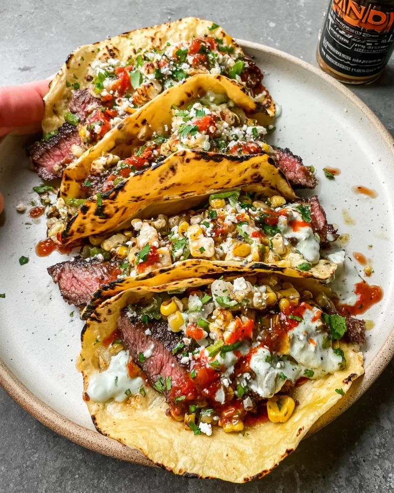 Grilled Elote Steak Tacos Recipe