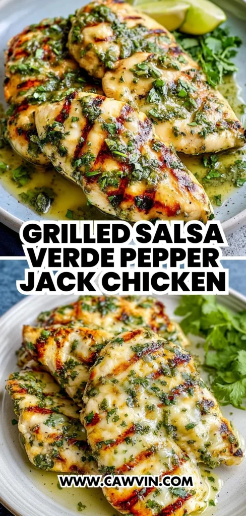 Grilled Salsa Verde Pepper Jack Chicken 2 1 - Easy Peasy Recipes