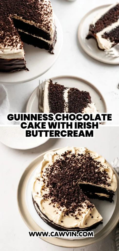Guinness Chocolate Cake with Irish Buttercream 2 1 - Easy Peasy Recipes