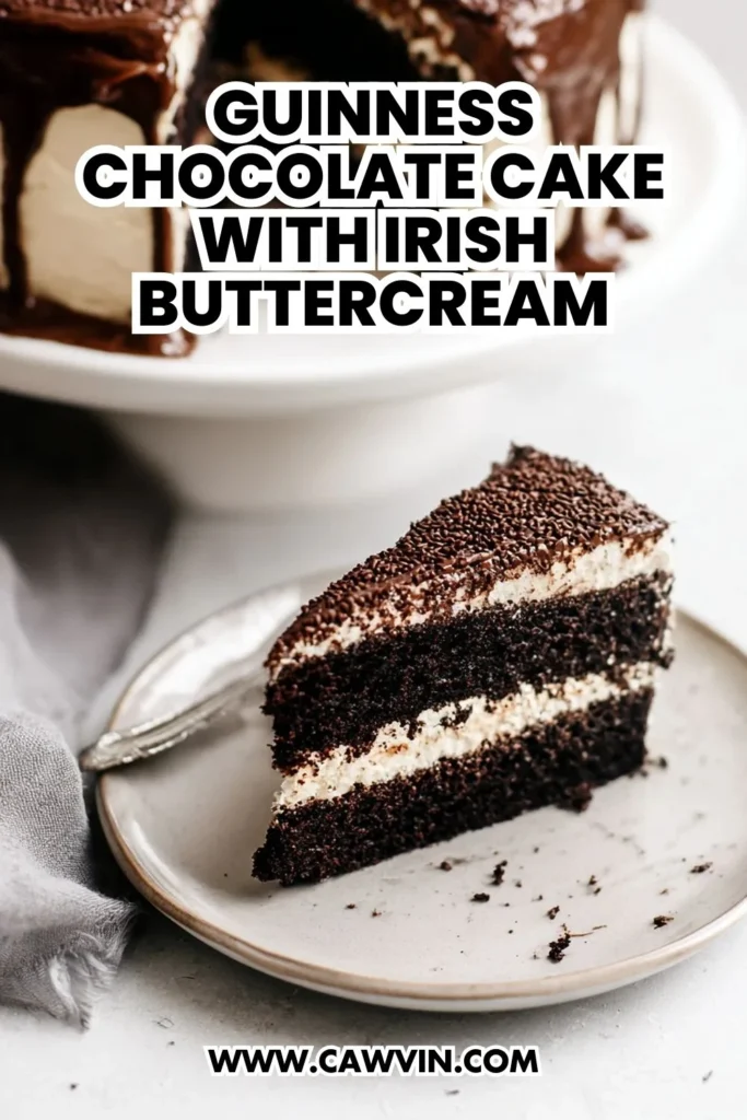 Guinness Chocolate Cake with Irish Buttercream - Easy Peasy Recipes