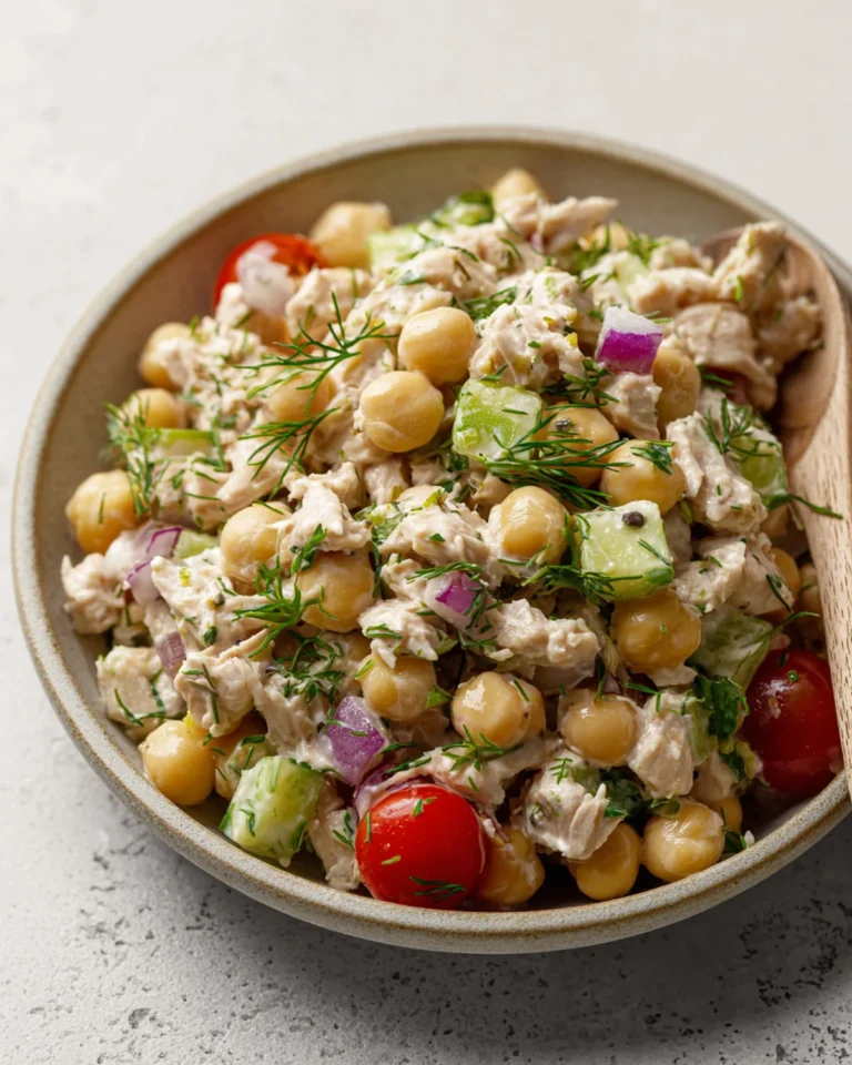 Healthy Tuna Garbanzo Bean Salad Recipe