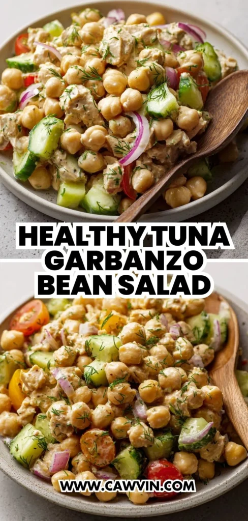 Healthy Tuna Garbanzo Bean Salad 2 1 - Easy Peasy Recipes
