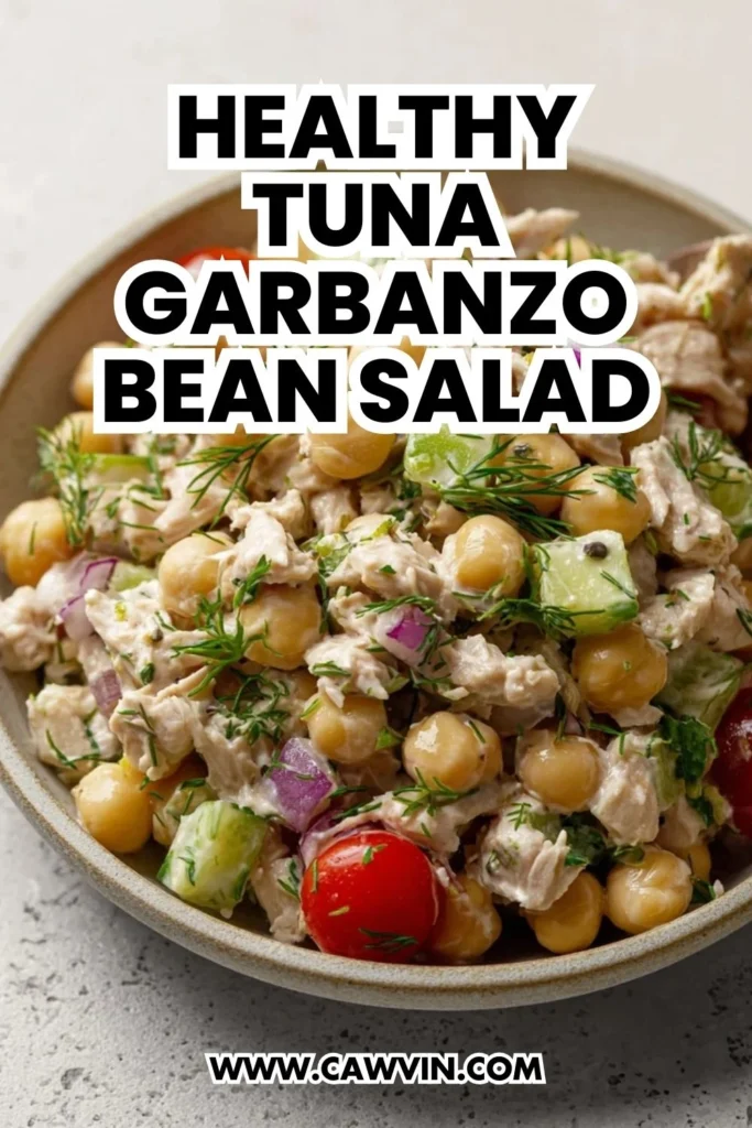 Healthy Tuna Garbanzo Bean Salad - Easy Peasy Recipes