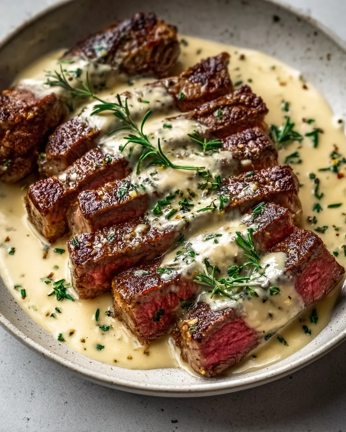 Juicy Steak with Creamy Garlic Sauce - Image 3