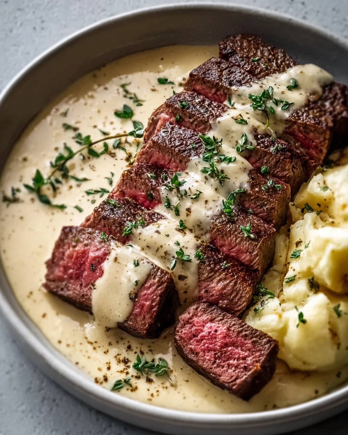 Juicy Steak with Creamy Garlic Sauce - Image 4