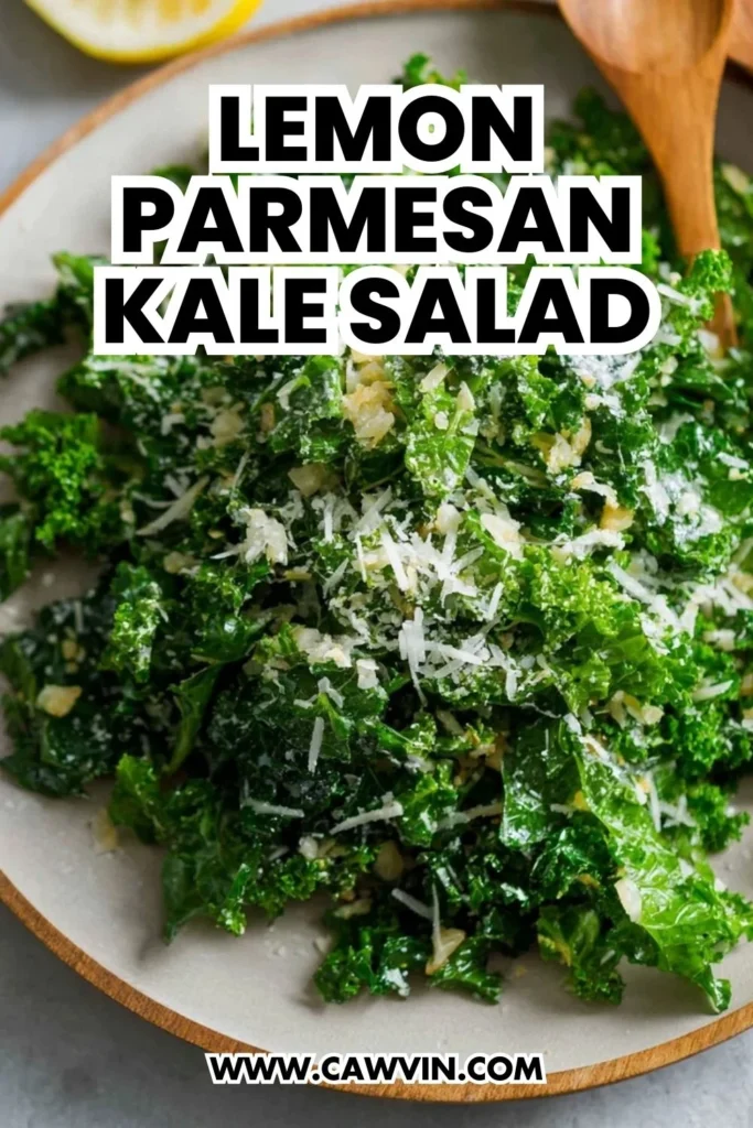 Lemon Parmesan Kale Salad - Easy Peasy Recipes