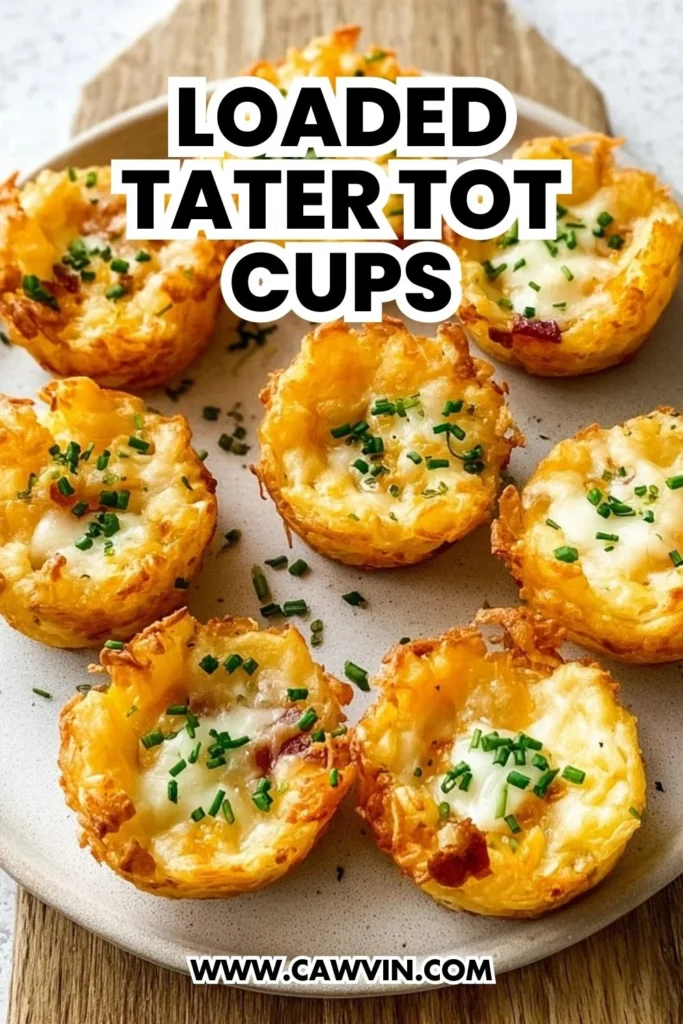 Loaded Tater Tot Cups - Easy Peasy Recipes