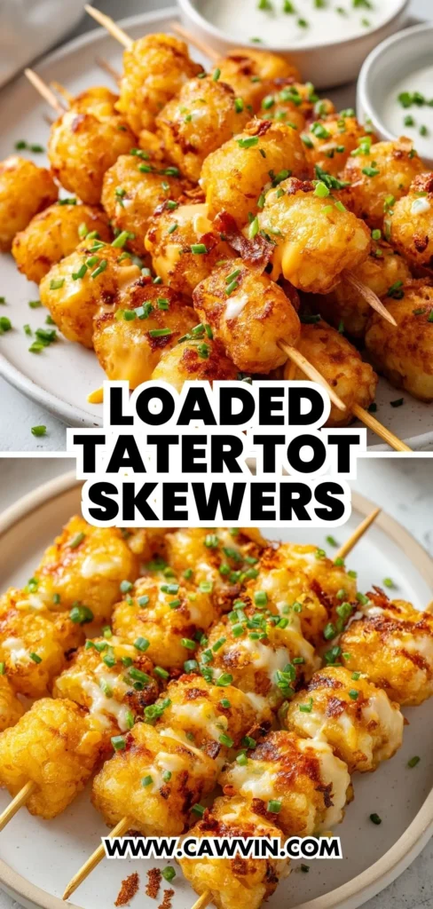 Loaded Tater Tot Skewers 2 1 - Easy Peasy Recipes