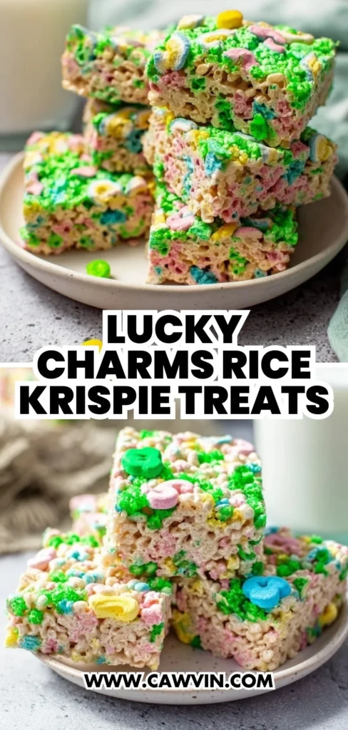 Lucky Charms Rice Krispie Treats 2 1 - Easy Peasy Recipes