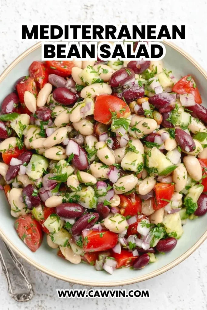 Mediterranean Bean Salad - Easy Peasy Recipes