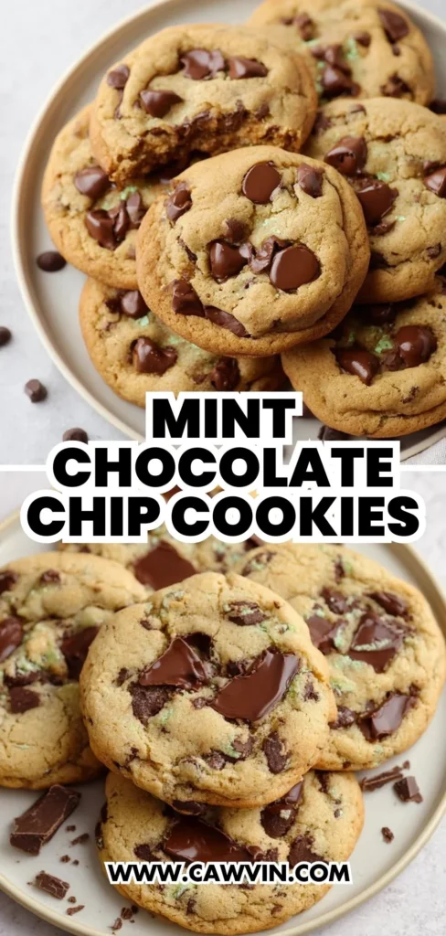 Mint Chocolate Chip Cookies 2 1 - Easy Peasy Recipes