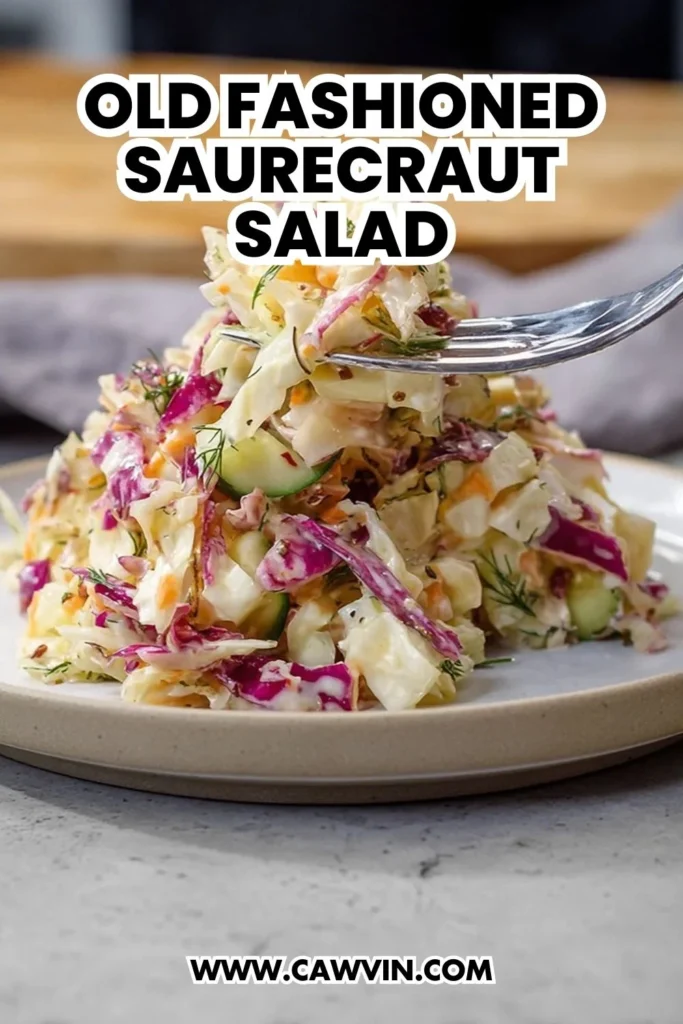 Old Fashioned Saurecraut Salad - Easy Peasy Recipes