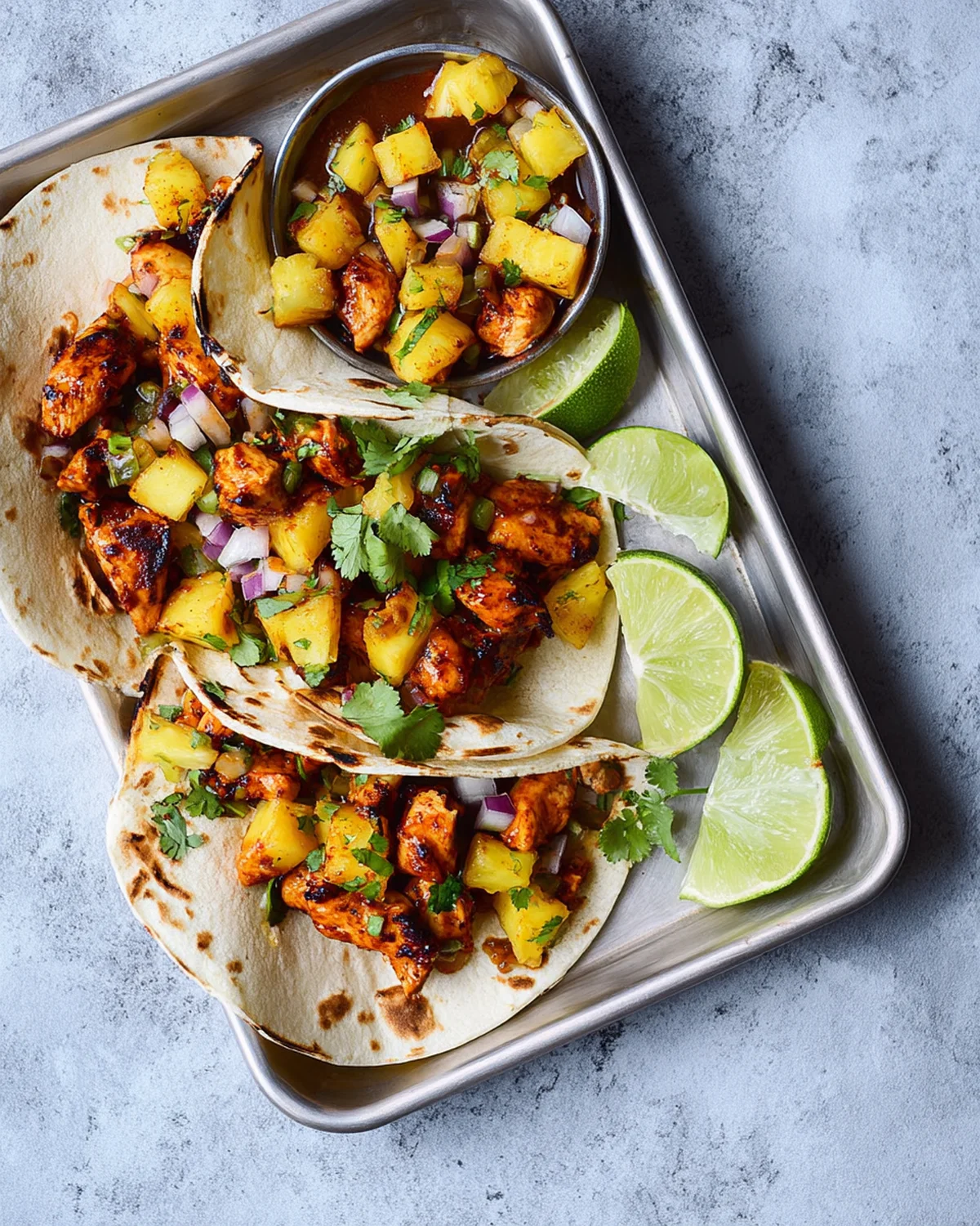 One Pan Chicken & Pineapple Tacos - Image 3