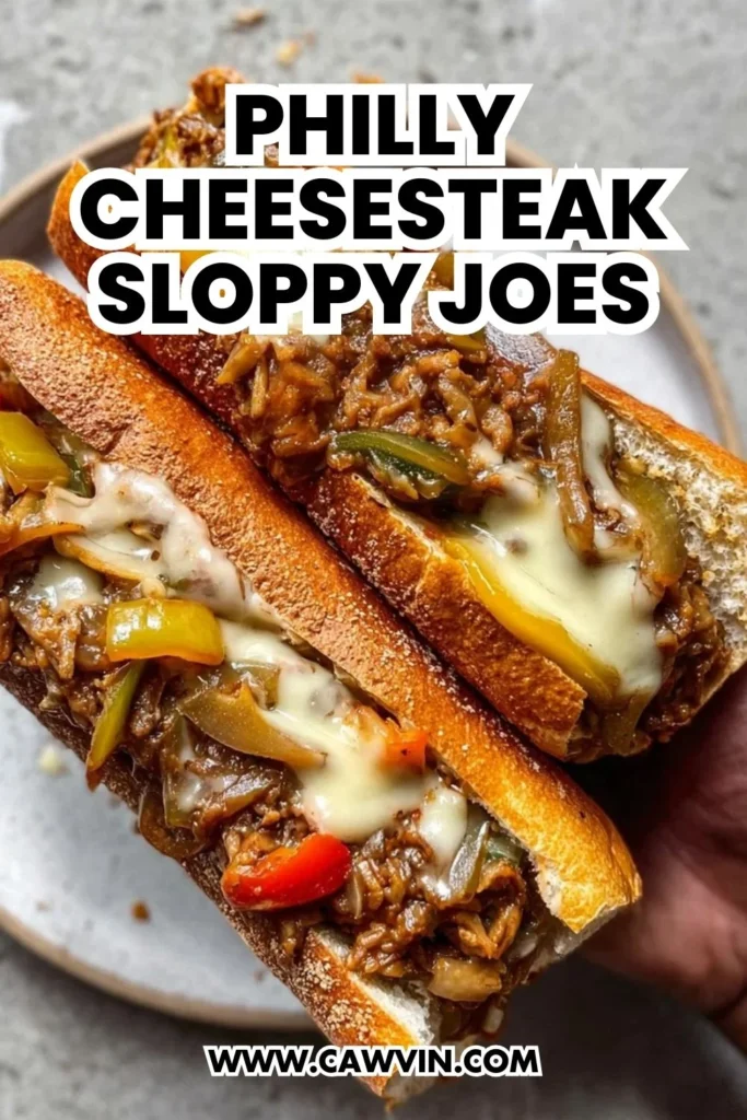 PHILLY CHEESESTEAK SLOPPY JOES 5 - Easy Peasy Recipes