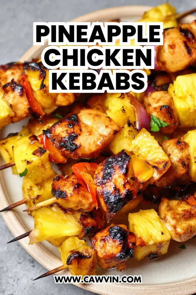 Pineapple Chicken Kebabs Recipe - Easy Peasy Recipes