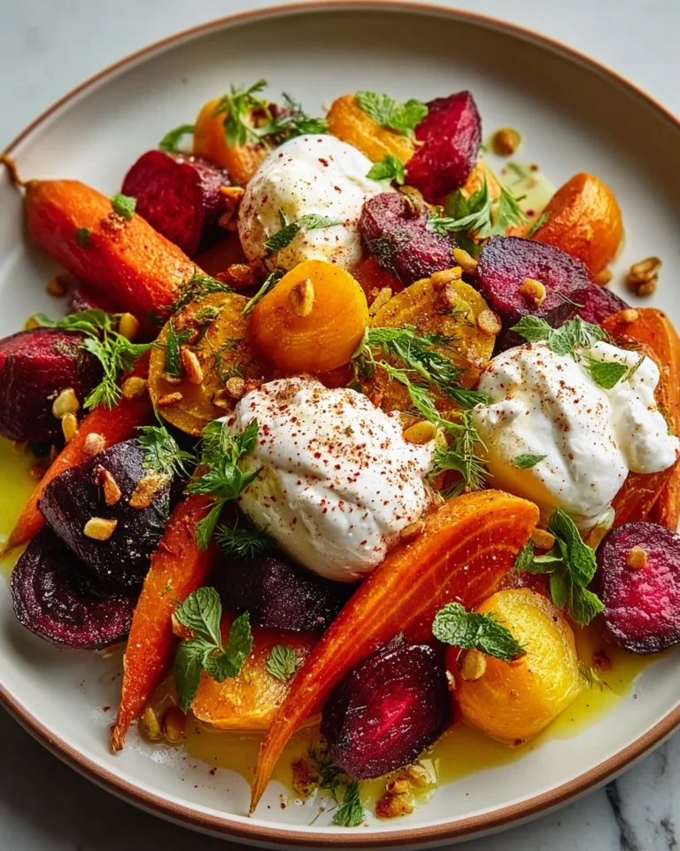 Roasted Beets and Carrots Salad with Burrata Recipe