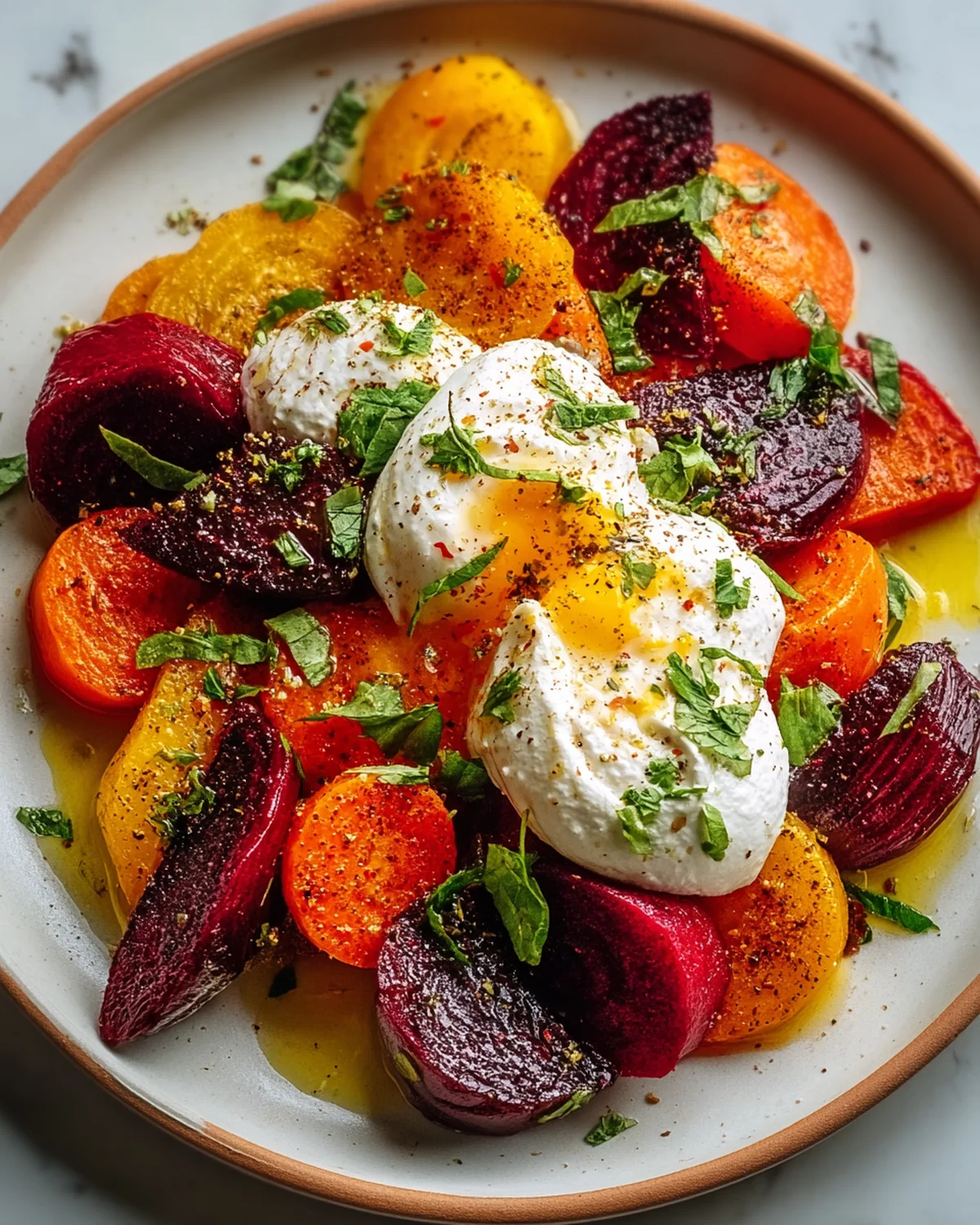 Roasted Beets and Carrots Salad with Burrata - Image 3