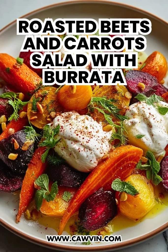 Roasted Beets and Carrots Salad with Burrata - Easy Peasy Recipes