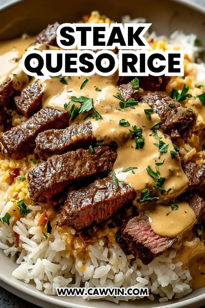 Steak Queso Rice - Easy Peasy Recipes