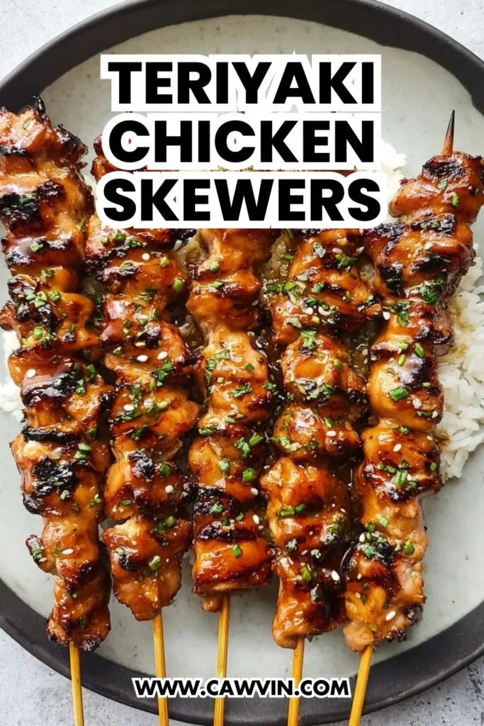 Teriyaki Chicken Skewers - Easy Peasy Recipes