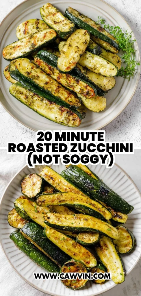 20 Minute Roasted Zucchini Not Soggy 2 1 - Easy Peasy Recipes