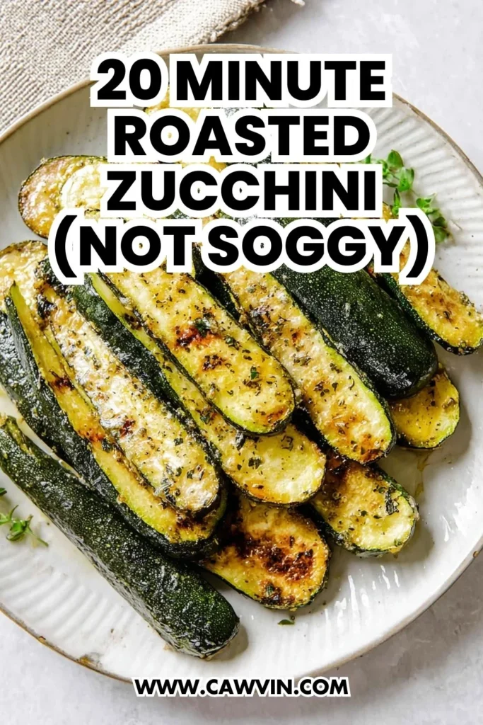 20 Minute Roasted Zucchini Not Soggy - Easy Peasy Recipes
