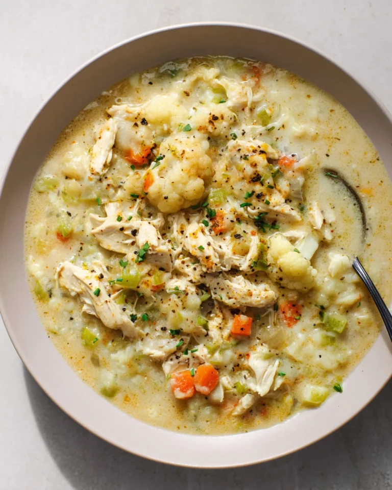 30-Minute Cauliflower Chicken Soup Recipe
