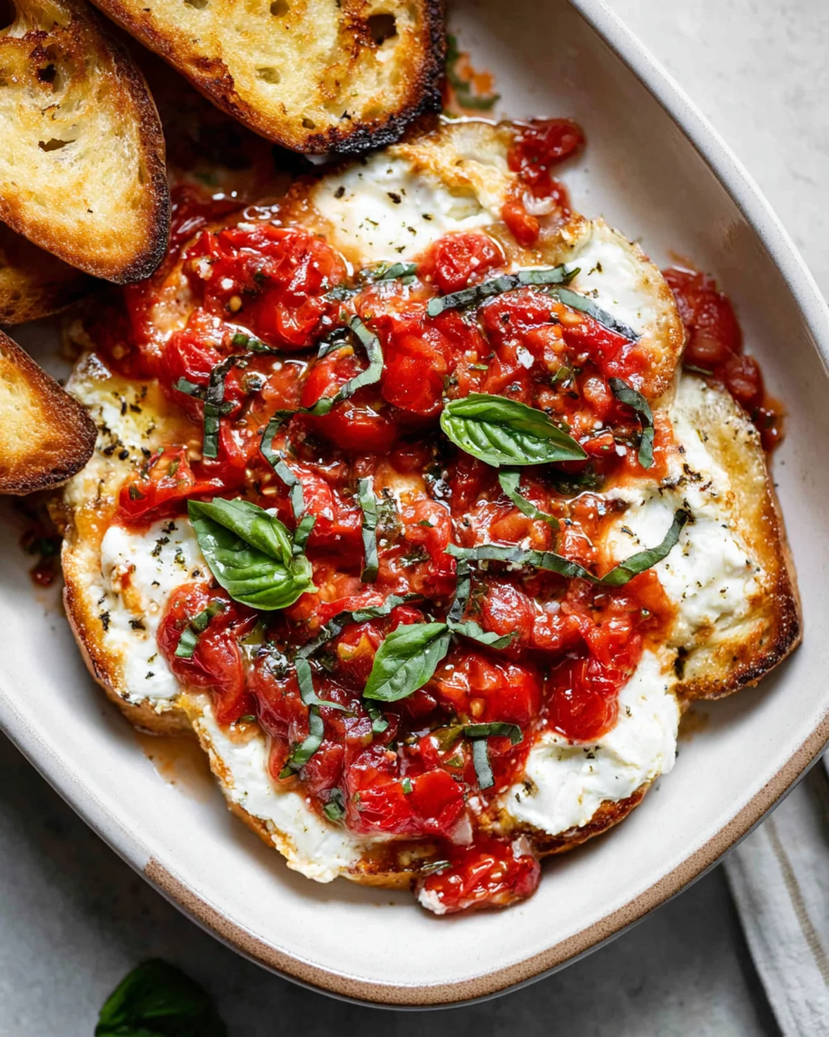 Baked Goat Cheese Bruschetta Dip Recipe