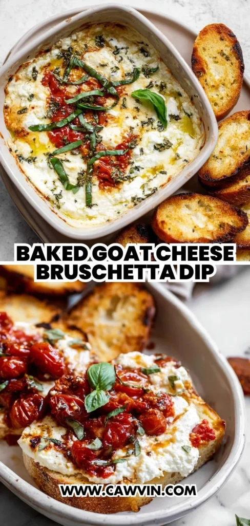 Baked Goat Cheese Bruschetta Dip 2 1 - Easy Peasy Recipes