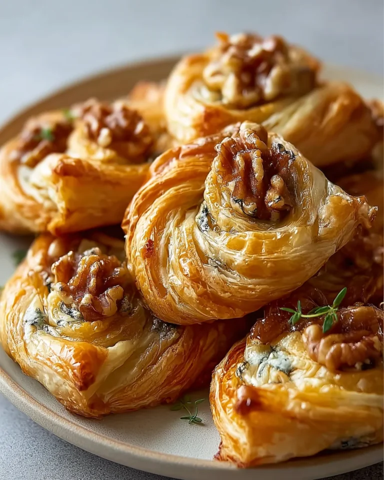 Blue Cheese Walnut Thyme Puff Pastry Twirl Recipe Recipe