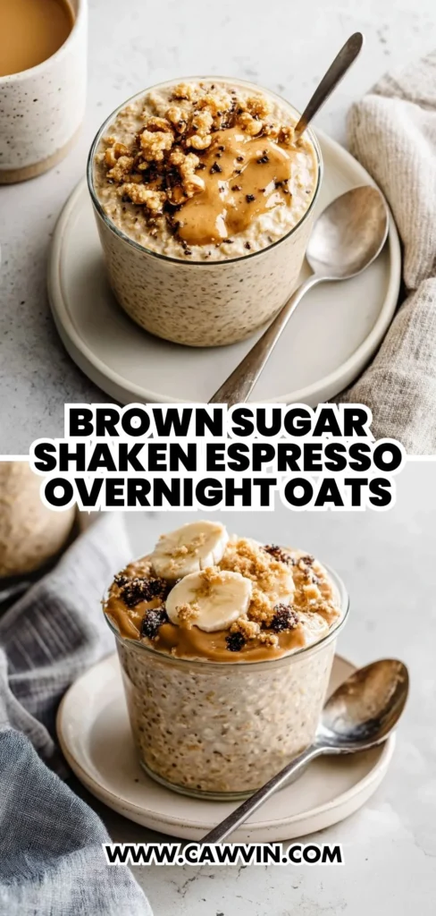 Brown Sugar Shaken Espresso Overnight Oats 2 1 - Easy Peasy Recipes