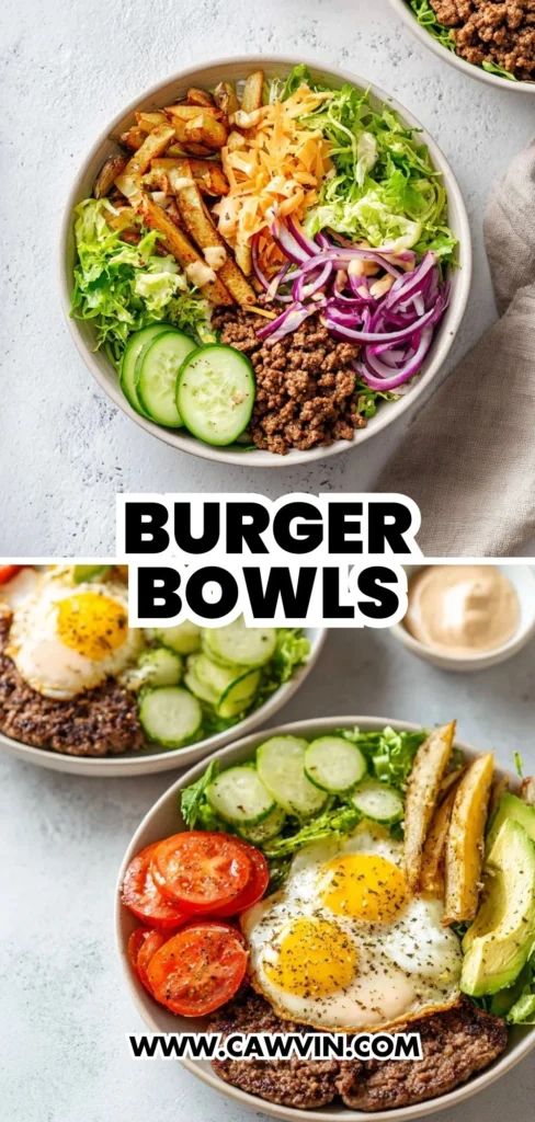 Burger Bowls 2 1 - Easy Peasy Recipes