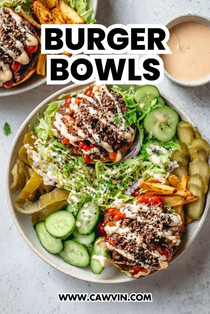 Burger Bowls - Easy Peasy Recipes