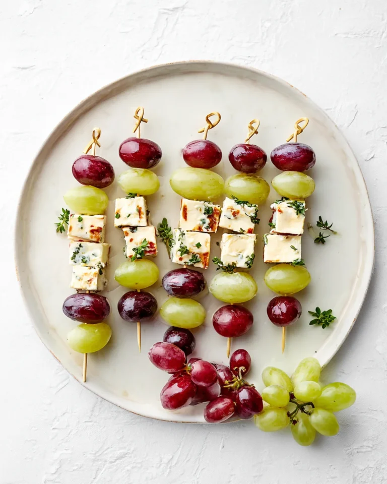 Cheese and Grape Skewers Recipe